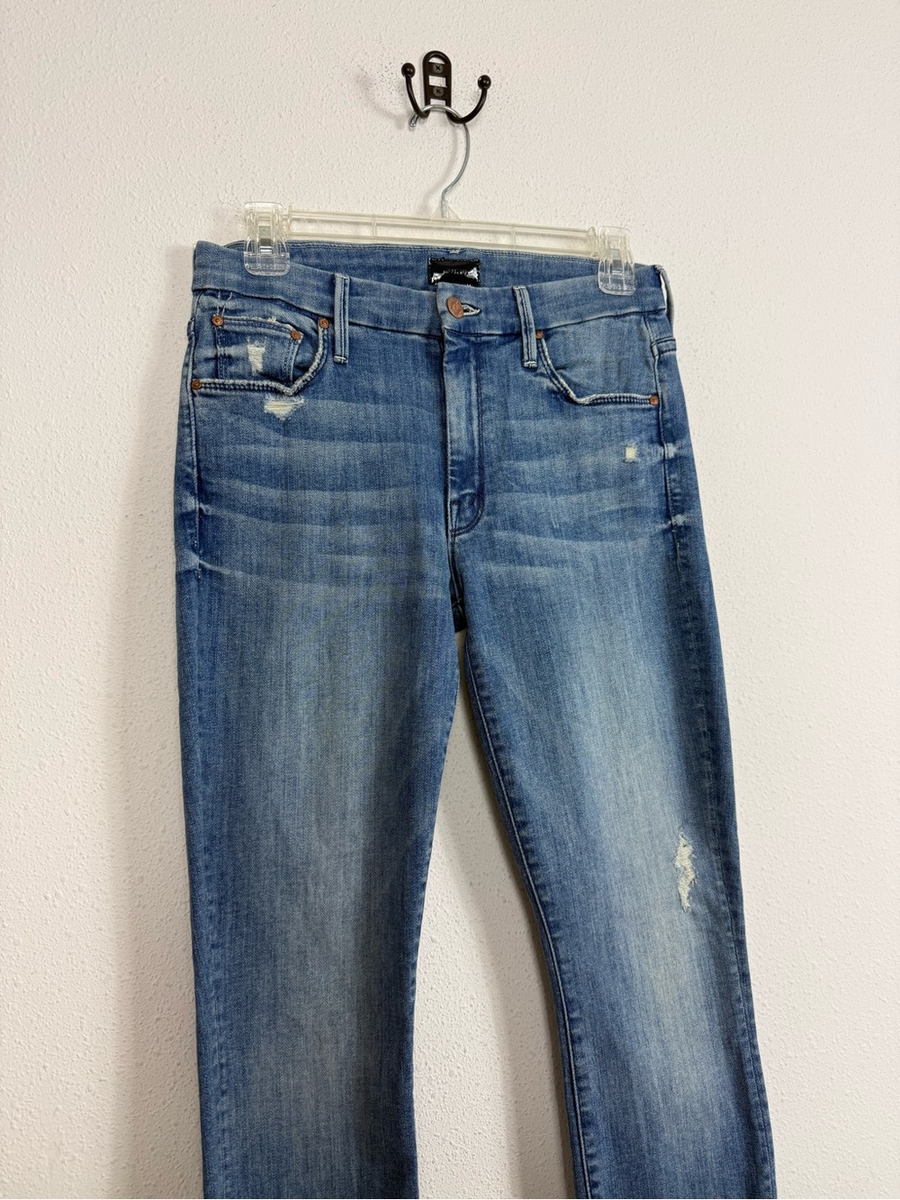 Mother THE LOOKER STEP ANKLE FRAY JEAN in Where There’s Smoke Sz 27 - Picture 3 of 8